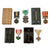 Original Japanese WWII Lot of Five Medals with Four in Original Boxes - Order of the Golden Kite, Order of the Sacred Treasure, Order of the Rising Sun, Great War Commemorative Medal, and Manchurian Incident Medal Original Items