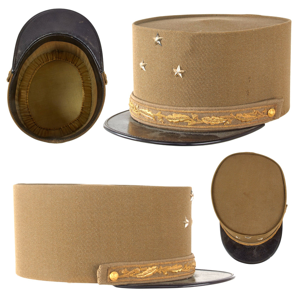 Original French WWII Général de Division General Officer’s Kepi with Bullion Chinstrap - Very Rare Original Items