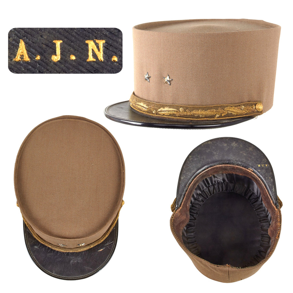 Original French WWII Général de Brigade General Officer’s Kepi with Bullion Chinstrap - Very Rare Original Items