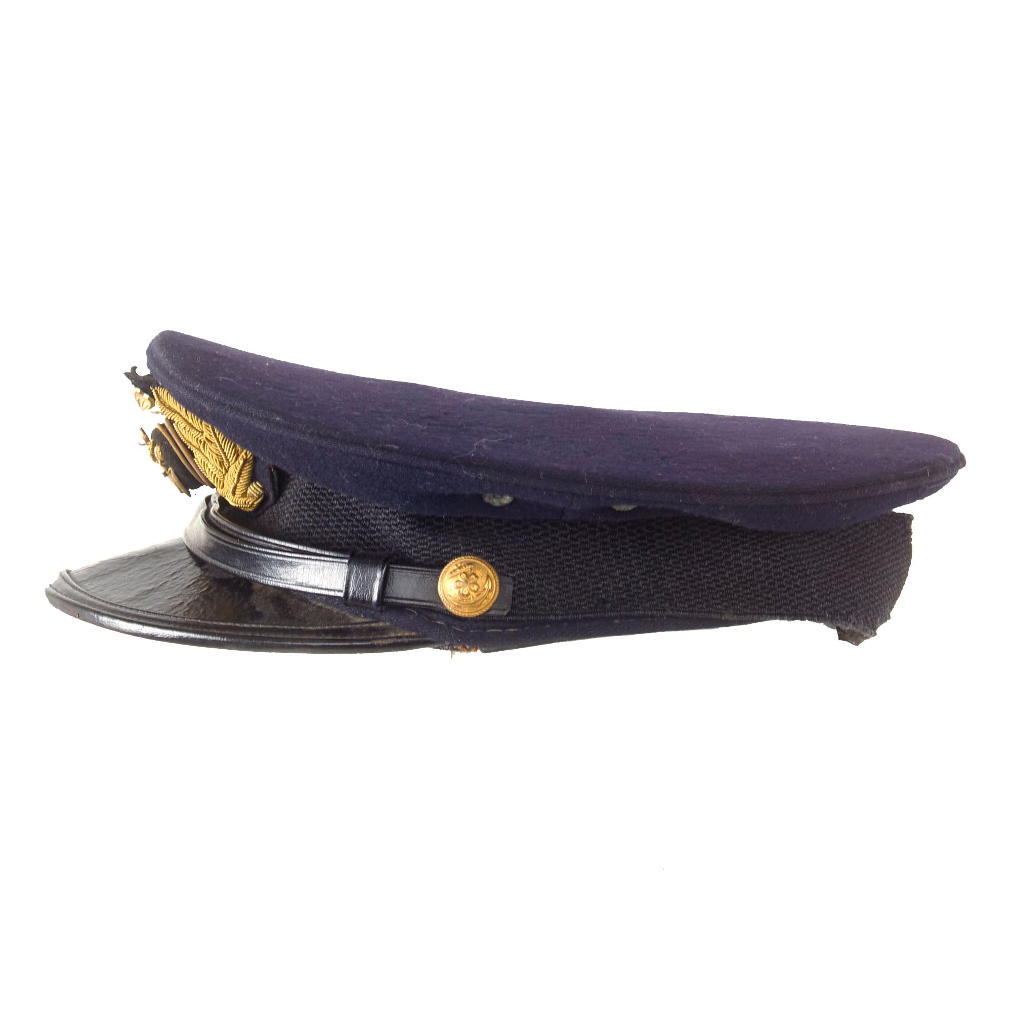 Original WWII Imperial Japanese Navy IJN Officer Visor Cap with