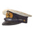 Original WWII Imperial Japanese Navy IJN Officer Visor Cap with White Foul Weather Cover with Nametag Inside