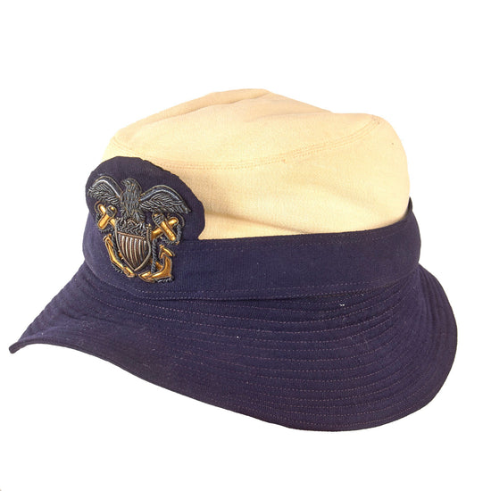 Original U.S. WWII Navy Female WAVES Officer’s Hat with Badge by Knox Original Items