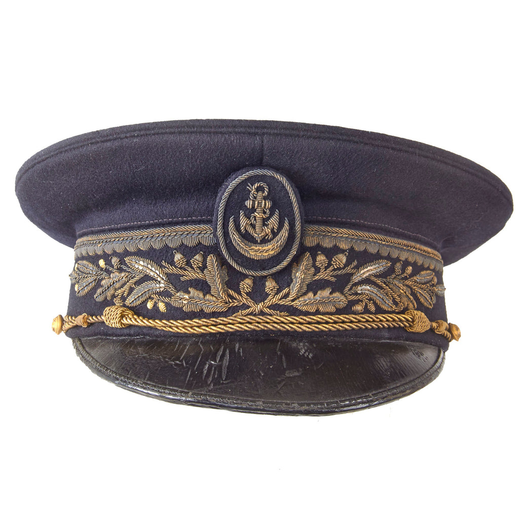 Original Vichy French WWII Colonial Navy Officer’s Visor Cap by G. Talon of Paris Original Items