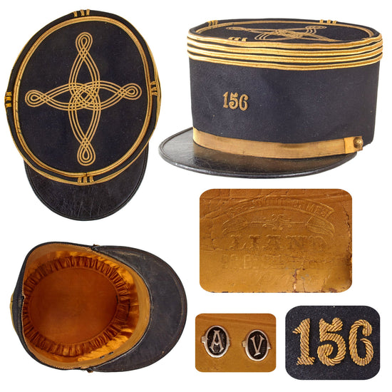 Original French WWI Private Purchase 156th Artillery Commandant Officer’s Kepi by Liano of Paris Original Items