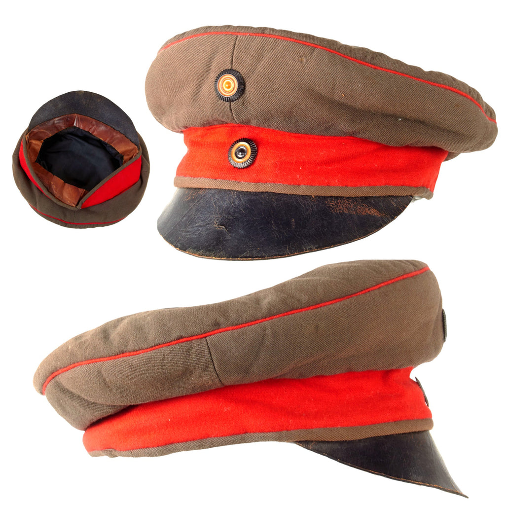 Original Imperial German WWI Prussian Private Purchase Schirmmutze Crusher Visor Cap, Circa 1917 Original Items