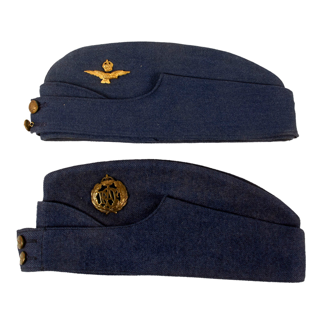 Original British & Canadian WWII Pair of Royal Air Force RAF & RCAF Overseas Caps Original Items
