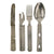Original German WWII Mess Kit Utensil Set Dated 1941-1943 - Steel and Stainless Steel Original Items