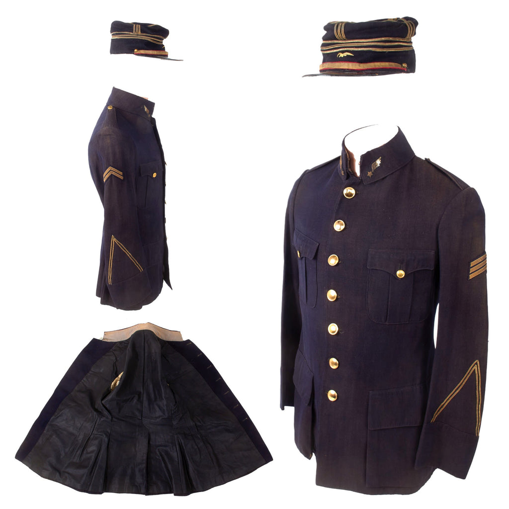 Original French WWI Early War Pilot’s Air Service Officer Uniform Tunic with Kepi Original Items