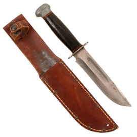 Original U.S. WWII PAL RH-36 MkII-Style Fighting Knife with Leather Belt Scabbard