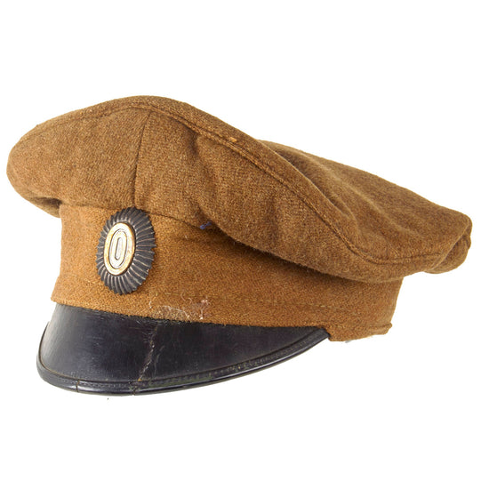 Original WWI Imperial Russian Enlisted Man’s Wool Visor Cap with Officer’s Cockade - Size 7 ⅛ Original Items