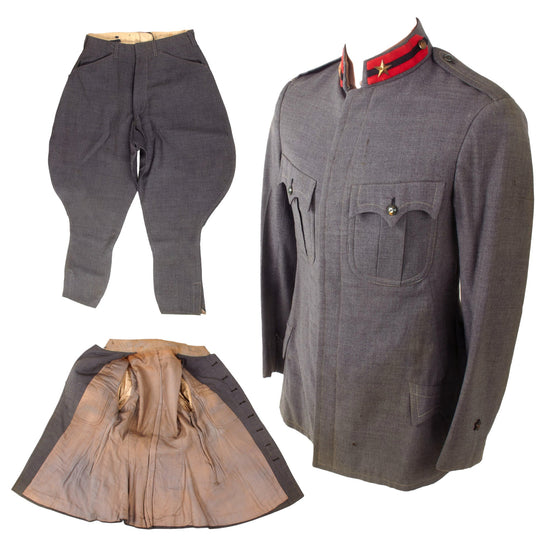 Original Italian WWI Aosta Brigade Sottotenente Officer’s Uniform Tunic & Breeches Original Items