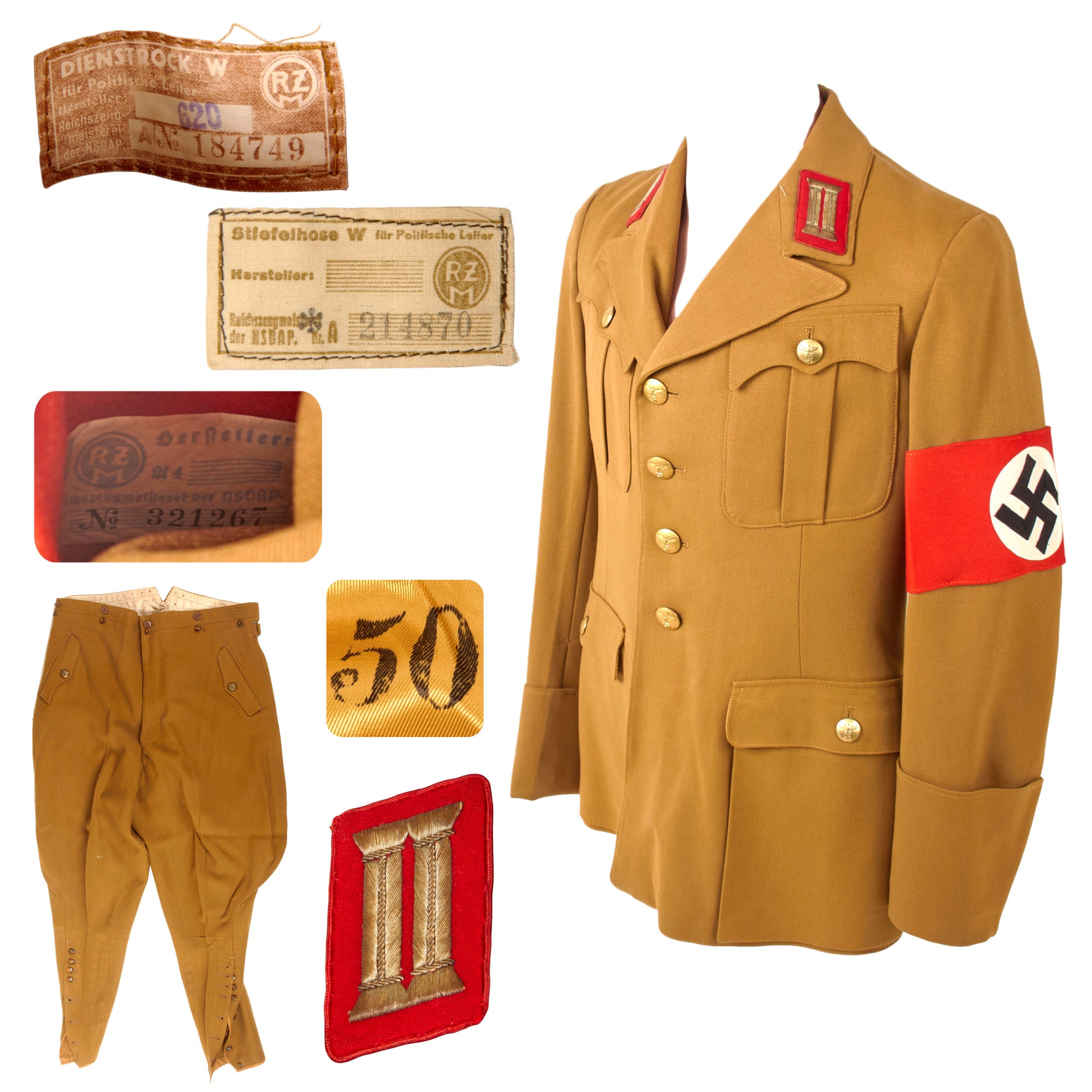 Original German WWII NSDAP Regional Office Leader Uniform Tunic