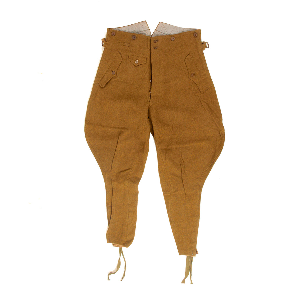 Original German WWII Unissued SA Brown Wool Breeches Marked 48 - Sturmabteilung Original Items