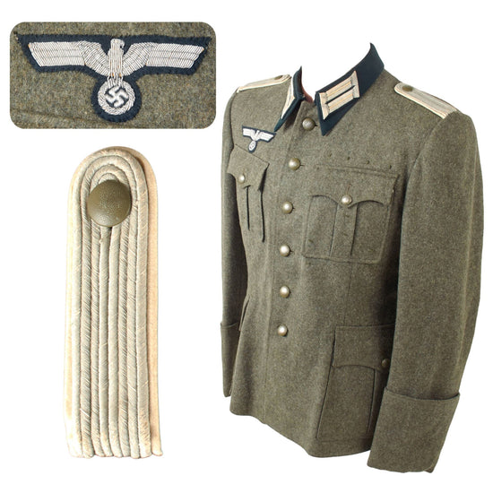 Original German WWII Heer Infantry Leutnant Officer M36 Field Uniform Tunic with Trousers Original Items