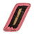 Original German WWII Heer Panzer EM/NCO Left Collar Tab with Danziger Totenkopf and Rose Pink Waffenfarbe