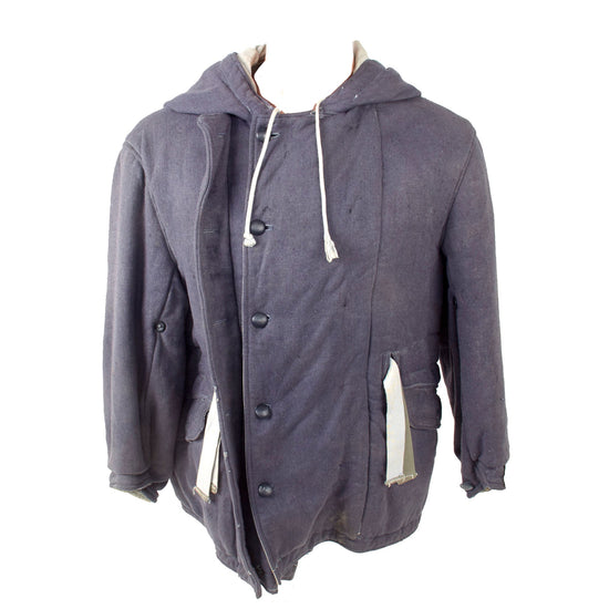 Original German WWII Heer Army "Mouse Gray" Reversible Winter Parka in Size I - Faded Maker Markings Original Items