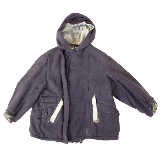Original German WWII Heer Army "Mouse Gray" Reversible Winter Parka in Size I - Faded Maker Markings Original Items