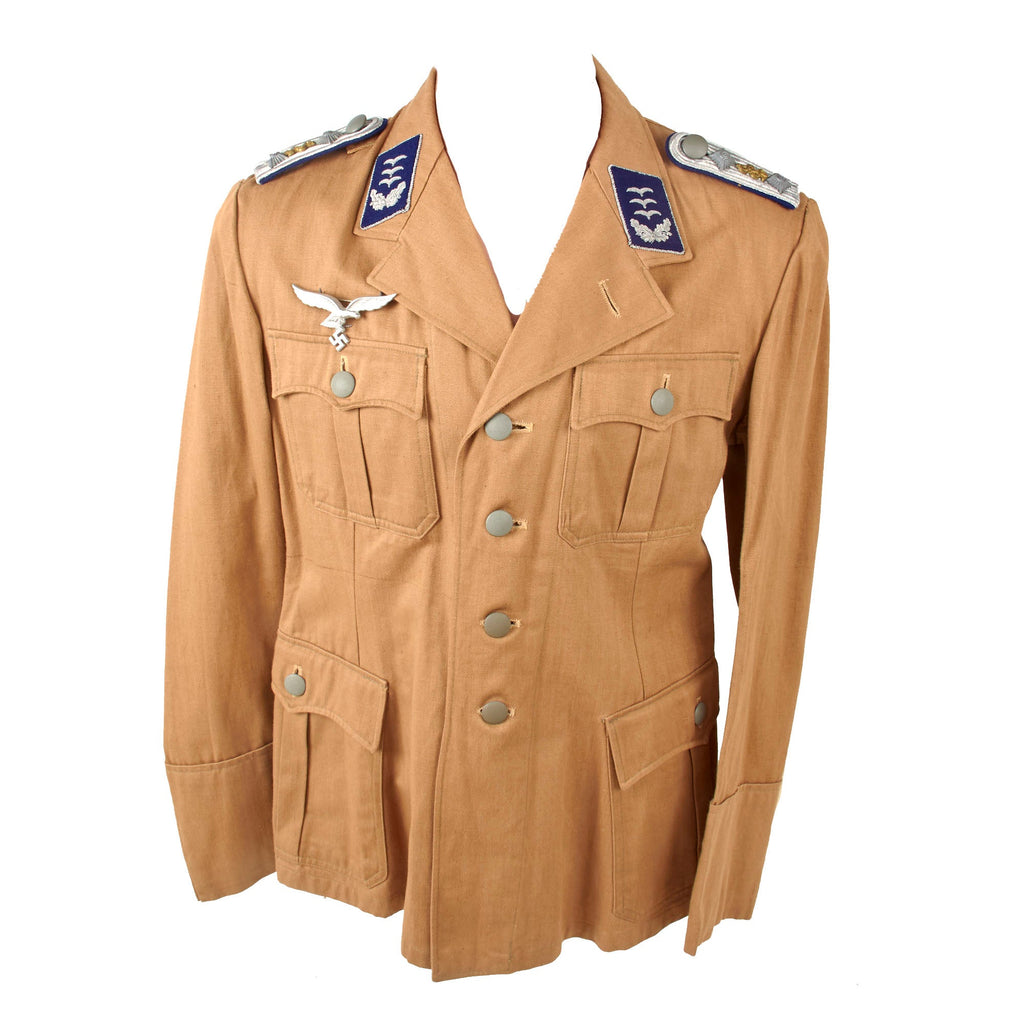 DRAFT Original German WWII Afrika Korps Luftwaffe Flight Branch Enlisted M41 Tan Tropical Uniform Service Tunic by Peek & Cloppenburg (Copy) Original Items