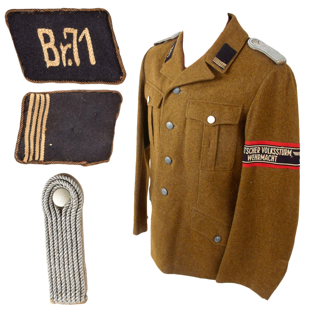 Original German WWII NSKK Enlisted Uniform Tunic Reissued for "Last Ditch" Volkssturm Use Original Items