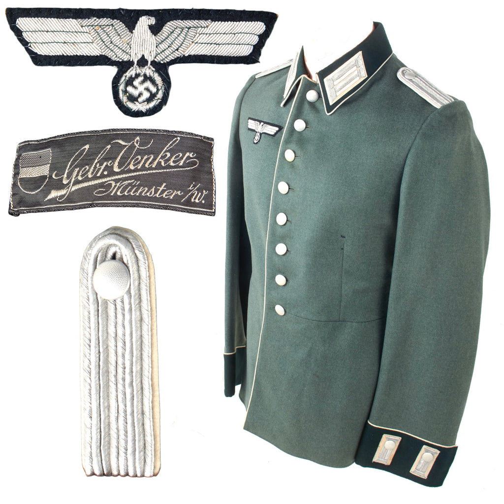 Original German WWII Heer Army Infantry Leutnant Officer M35 Waffenrock Dress Tunic by Gebr. Venker of Münster Original Items