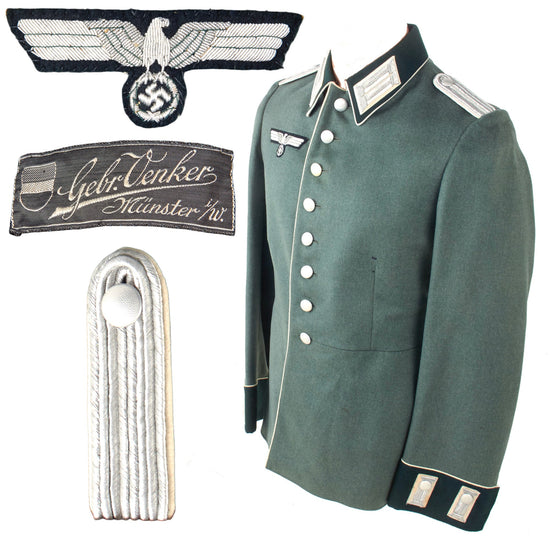 Original German WWII Heer Army Infantry Leutnant Officer M35 Waffenrock Dress Tunic by Gebr. Venker of Münster Original Items