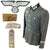 Original German WWII Named Heer Army Panzer Armored Oberleutnant Officer M36 Field Uniform Tunic by Wilhelm Holters with Afrikakorps Cuff Title - Dated 1939 Original Items