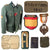 Original German WWII Spanish Volunteer 250th Infantry Blue Division Unteroffizier NCO M36 Uniform Tunic with Named Soldbuch Remnant and Spanish Russian Campaign Medal Original Items