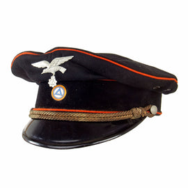 Original Belgian WWII Flemish National Union VNV Aircraft Factory Worker Officer Visor Cap - German Collaborators