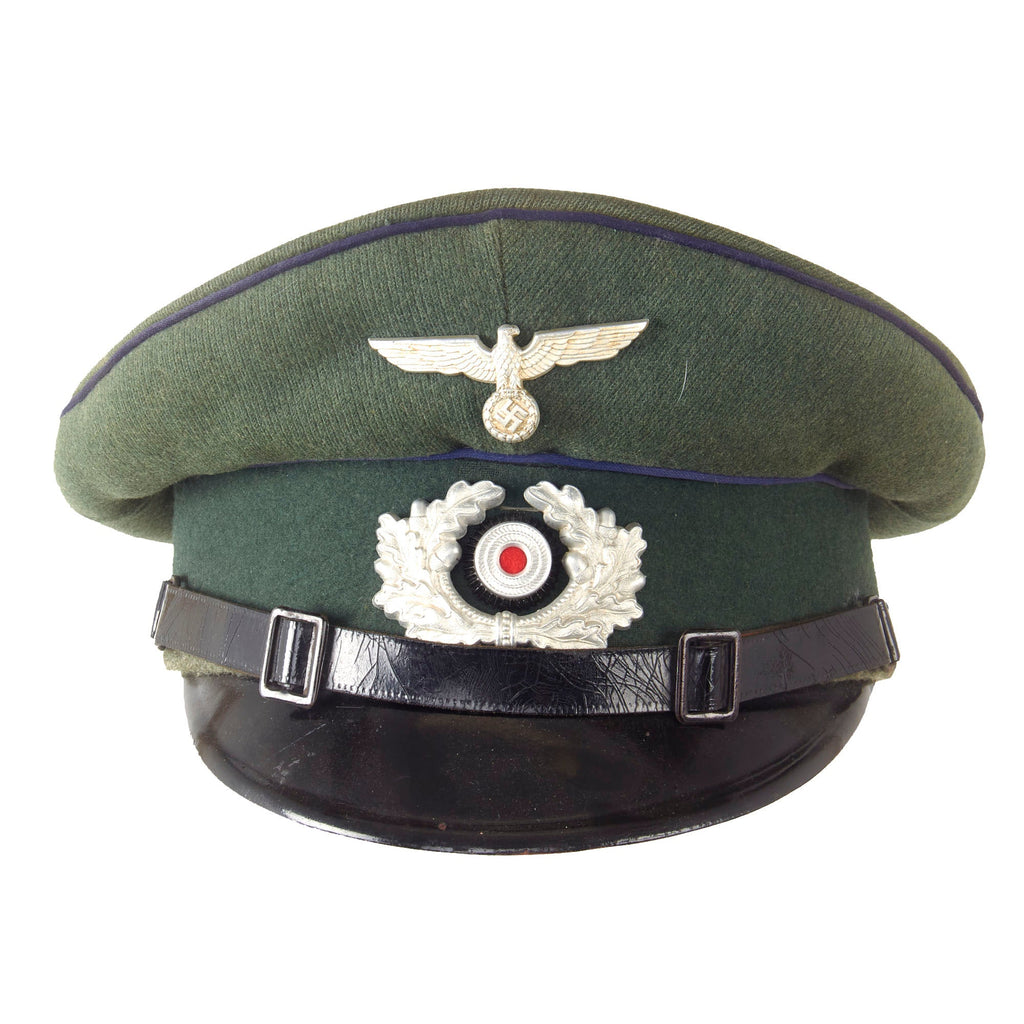 Original German WWII Heer Army Named Medical EM/NCO Schirmmütze Visor Crush Cap - Size 58cm Original Items