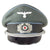 Original German WWII Heer Army Transport and Supply Troop Officers Schirmmütze Visor Crush Cap by Paul Kaps Neisse Original Items