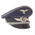 Original German WWII Luftwaffe Officer Schirmmütze Visor Cap by Ce-Ha Prima with Embroidered Bullion Insignia Original Items