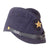 Original Japanese WWII Naval Officer’s Black Wool Forage Cap with Oilcloth Sweatband & Embroidered Officer’s Star Original Items