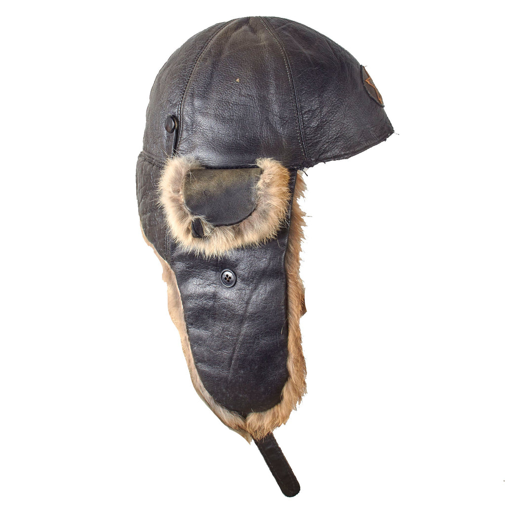 Original Imperial Japanese WWII Era Private Purchase Winter Flight Helmet Original Items