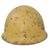 Original Japanese WWII Type 90 Army Helmet with Reproduction Star, Liner, and Chinstraps - Repainted - Tetsubo Original Items