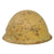 Original Japanese WWII Type 90 Army Helmet with Reproduction Star, Liner, and Chinstraps - Repainted - Tetsubo Original Items