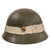 Original Imperial Japanese Army WWII Type 90 Last Ditch Helmet with Factory Badge & Recognition Stripe - Liner & Chinstrap