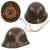 Original Imperial Japanese Army WWII Type 90 Last Ditch Helmet with Painted Kanji Under Rim - Liner & Chinstrap