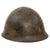 Original WWII Japanese Special Naval Landing Forces (SNLF) Helmet with Metal Badge Insignia & Liner - Partial Chinstrap Original Items