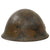 Original WWII Japanese Special Naval Landing Forces (SNLF) Helmet with Metal Badge Insignia & Liner - Partial Chinstrap Original Items