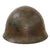 Original WWII Japanese Special Naval Landing Forces (SNLF) Helmet with Metal Badge Insignia & Liner - Partial Chinstrap Original Items