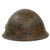 Original WWII Japanese Special Naval Landing Forces (SNLF) Helmet with Metal Badge Insignia & Liner - Partial Chinstrap Original Items