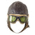 Original German WWII Luftwaffe LKpW101 Leather Winter Flying Helmet with Goggles - RBNr-Marked - Size 55 Original Items