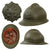Original Rare Russian WWI 2nd Issue M-1915 French Adrian Helmet with Russian Plate & Liner - Painted Green Original Items