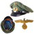 Original German WWII Kriegsmarine Coastal Artillery EM/NCO Schirmmütze Visor Crush Cap with Leather Brim Original Items