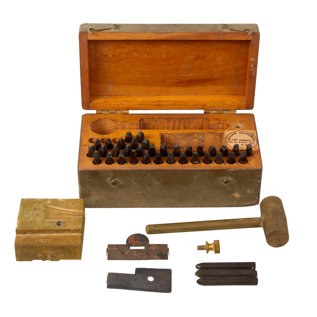 Original U.S. WWI “Marking Outfit For Stamping Metal” M1910 Dog Tag Stamping Kit - Complete & Excellent Original Items