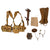Original U.S. WWI Cavalry Field Gear Lot with Rare Unit-Marked M1907 Suspenders, Cartridge Belt, Spurs, and Gaiters Original Items