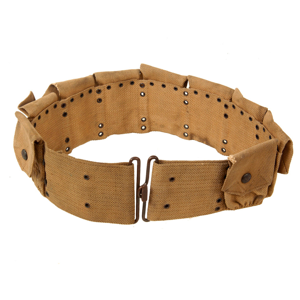 Original U.S. WWI M1907 Rimless Eagle Snap Mounted Rifle .30-06 Cartridge Belt with Saber Chape & 1904 Patent Date Original Items