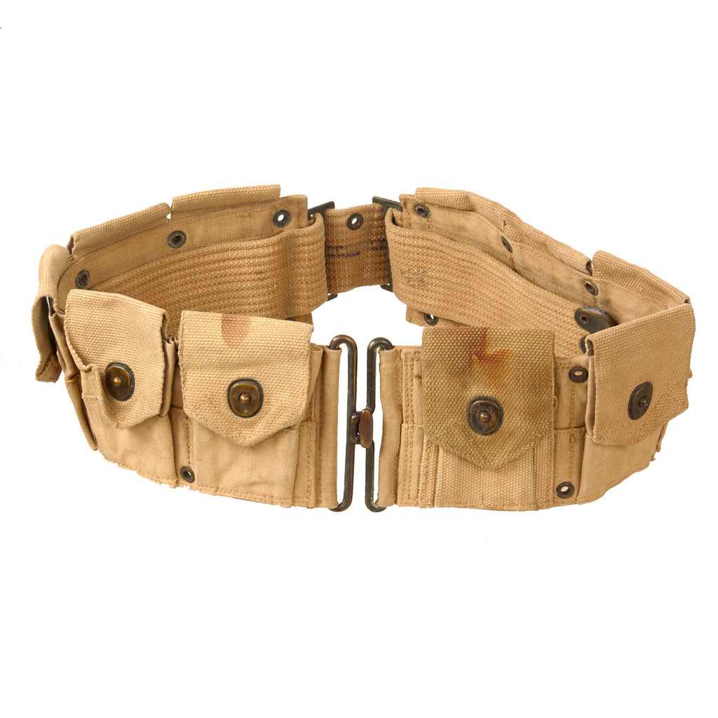 Original U.S. WWI Service-Worn M1910 Cartridge Belt - Most Unit-Marked Original Items