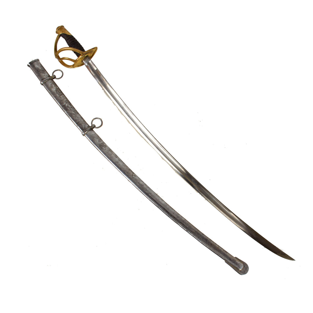 Original U.S Civil War Model 1860 Light Cavalry Saber by C. Roby with Steel Scabbard - Dated 1865 Original Items