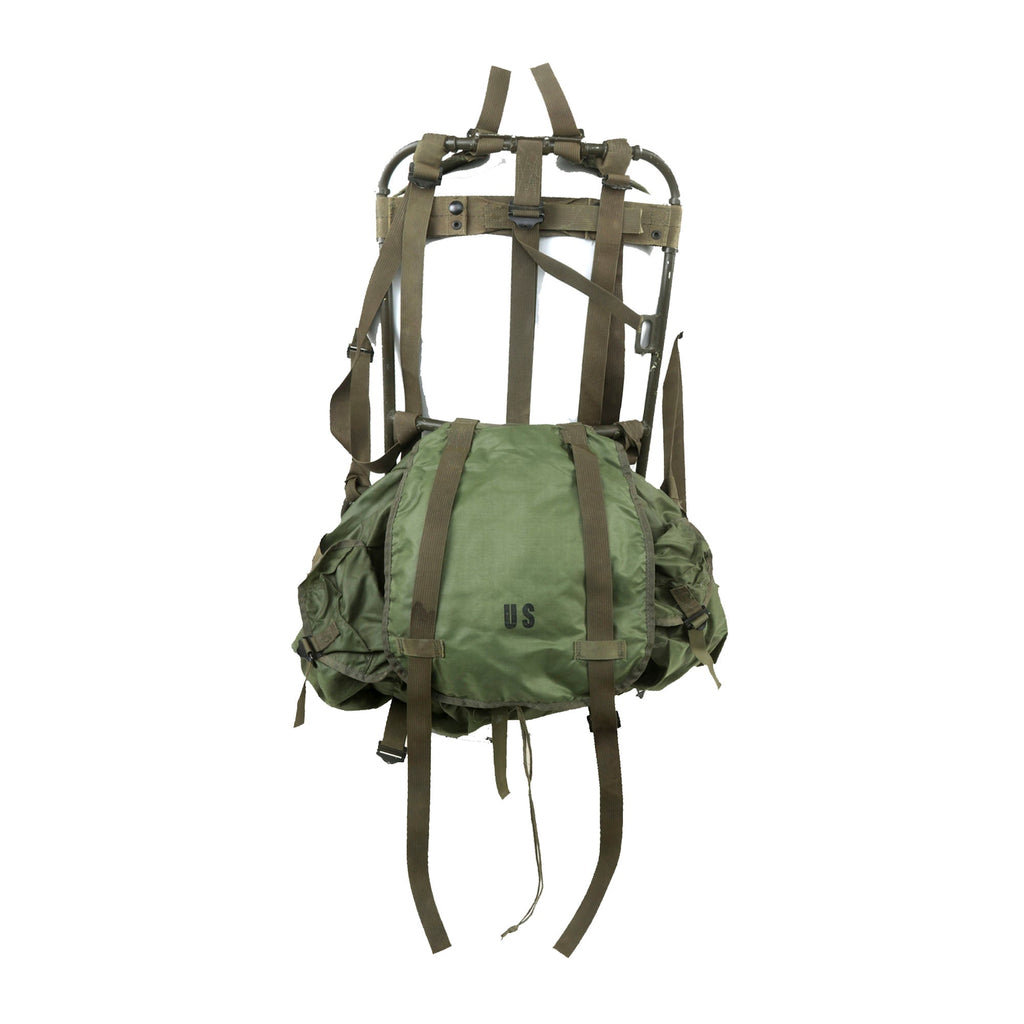 Original U.S. Vietnam War Early 1964 Model Lightweight Rucksack with Welded Aluminum Frame - Dated 1964 Original Items